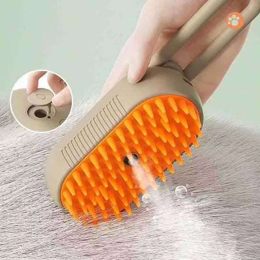Cat and Dog Pet Spray Massage Brush One-Button Steam Spray Folding Rotation Bath Depilatory Brush Comb