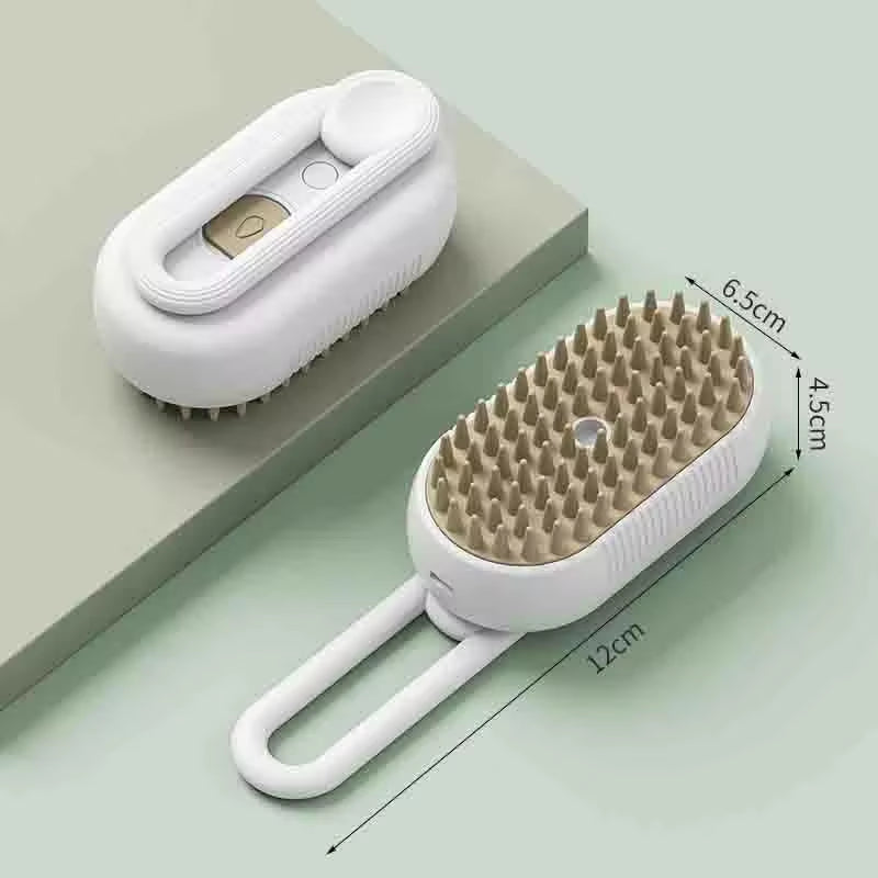 Cat and Dog Pet Spray Massage Brush One-Button Steam Spray Folding Rotation Bath Depilatory Brush Comb