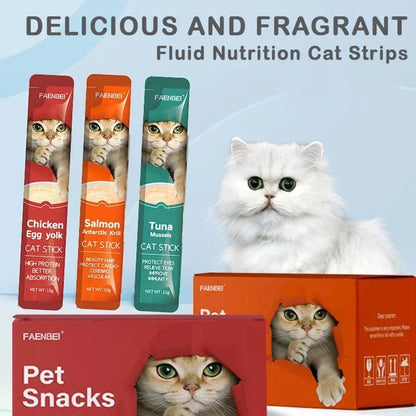 60 Pieces/Box Cat Snacks Cat Strips Whole Box Cat Snacks Tuna Chicken Cat Fattening Pet Snacks Cat Food Cat Food Snack