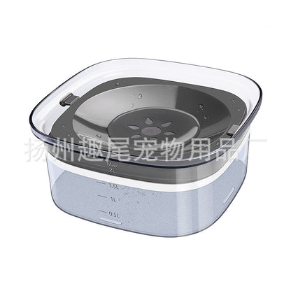 Hot Sale Large Capacity Transparent Pet Water Bowl No Wet Mouth Cat Dog Water Bowl Pet Floating Bowl Food Utensils